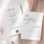 Modern Romantic Wedding All in One Invitation<br><div class="desc">Discover the epitome of romance and elegance with our All-in-One Elegant Black and White Calligraphy Wedding Invitation. Crafted to perfection, this invitation captures the essence of your love story in a timeless palette of black and white. On the front, delicate calligraphy dances across the pristine white canvas, telling the tale...</div>