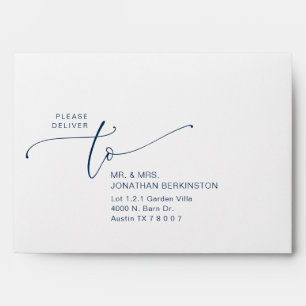 Modern Romantic Wedding Invitation Card Envelope