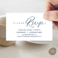 Modern Romantic Wedding Invites RSVP Reminder Card