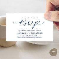 Modern Romantic Wedding Invites RSVP Reminder Card