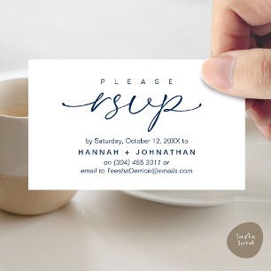 Modern Romantic Wedding Invites RSVP Reminder Card