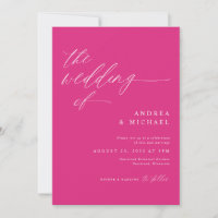 Modern Romantic Wedding Magenta Pink Hot Pink