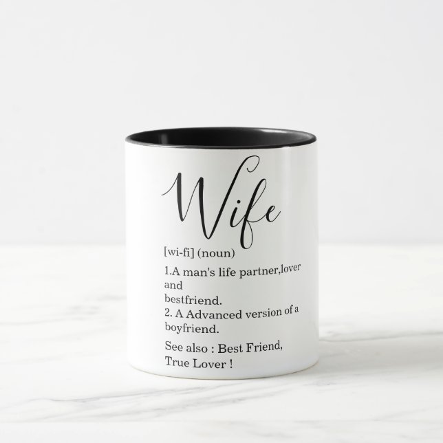Modern Romantic Wife Gift With Text Mug (Center)