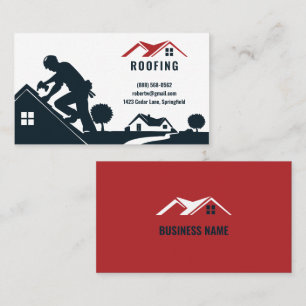 Modern Roofing Contractor real estate Business Card