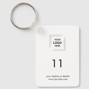 Modern Room Number Hospitality Logo Design Key Ring