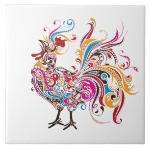 Modern rooster Country decor Ceramic Tile