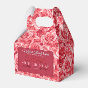 Modern Rose Birthday Favour Box For Adult Birthday