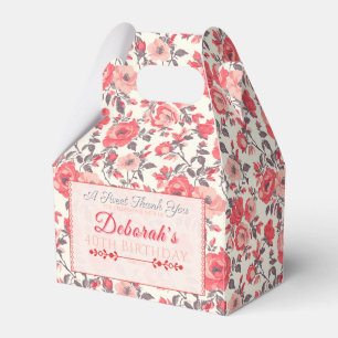 Modern Rose Birthday Favour Box For Garden Birthda