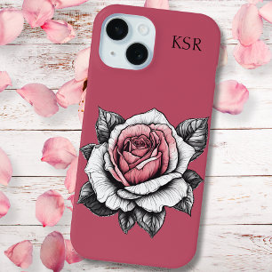 Modern Rose iPhone 15 Case