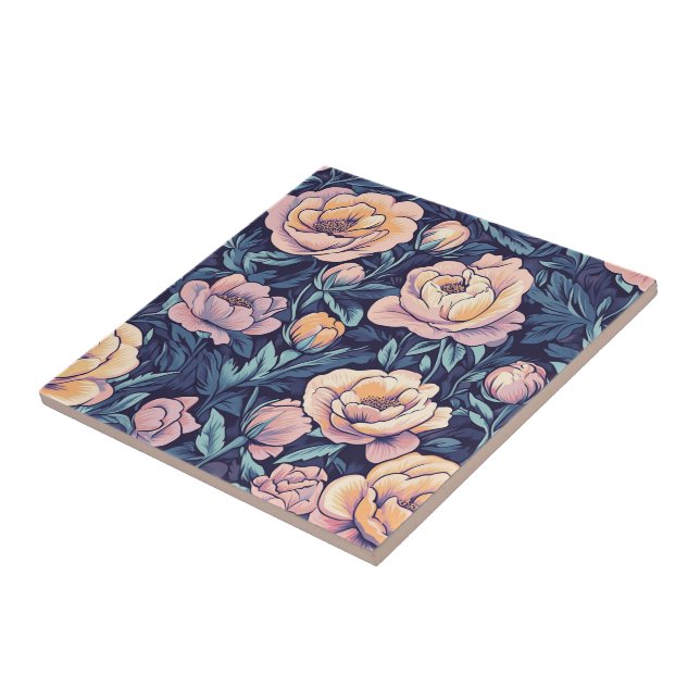 Modern Rose Ceramic Tiles  For Artful Floor (Side)