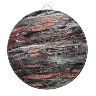 Modern rose gold abstract marbleised paint dartboard