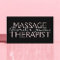 Modern Rose Gold and Black Massage Therapist