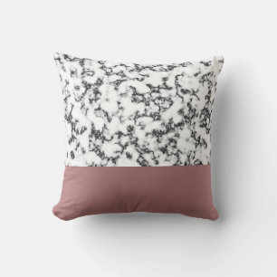 Modern Rose Gold And Marble Texture Cushion
