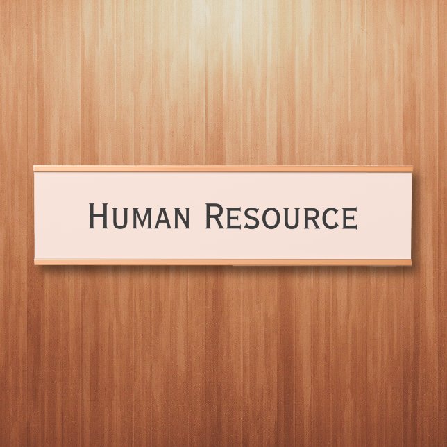 Modern Rose Gold Black Office Room Department Name Door Sign (Modern Rose Gold Black Office Room Department Name Door Sign)