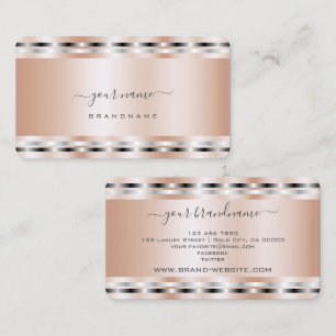 Modern Rose Gold Effect Template Professional Business Card