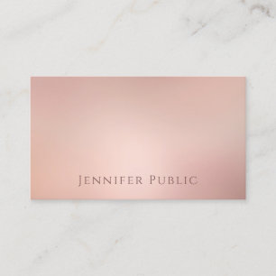 Modern Rose Gold Elegant Template Top Trendy Business Card