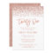 Modern Rose Gold Faux Glitter 21st Birthday