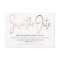 Modern Rose Gold Foil Script Save The Date