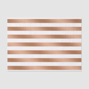 Modern Rose Gold Foil Stripes Trendy Wedding Tissue Paper