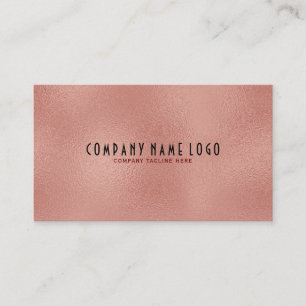 Modern Rose-Gold Frosted Glass Texture Business Card