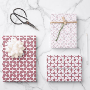 Modern Rose Gold Geometric Metaball Pattern Wrapping Paper Sheet
