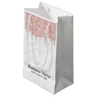Modern Rose Gold Glitter Drips Trendy Marble