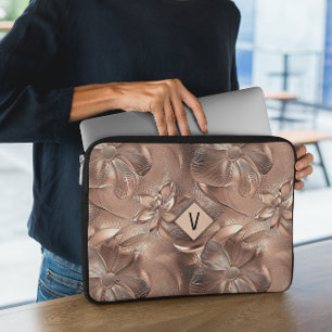 Modern Rose Gold Laptop Sleeve
