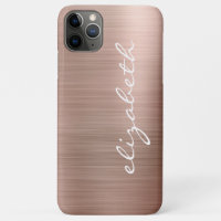 Modern Rose Gold Metallic Personalised Script