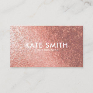 Modern Rose Gold Minimalist Business Card