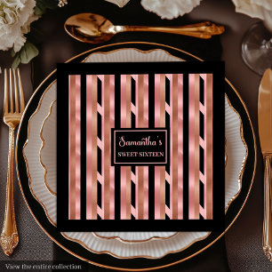 Modern Rose Gold Napkins Trendy Table Organizer