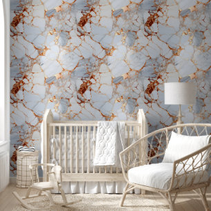 Modern Rose Gold Pink Marble Wallpaper