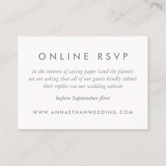 Modern Rose Gold Rings Wedding Online RSVP Card (Front)