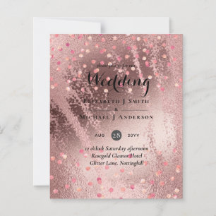 Modern Rose Gold Trendy Budget Wedding