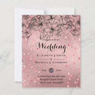 Modern Rose Gold Trendy Budget Wedding