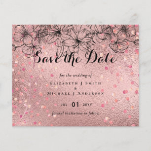 Modern Rose Gold Trendy Budget Wedding