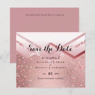 Modern Rose Gold Trendy Budget Wedding