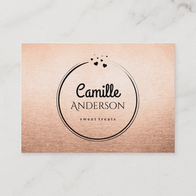 Modern Rose Gold Versatile Gift Certificate (Back)