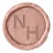 Modern Rose Gold Wax Seal Monogram Wedding Sticker