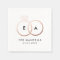 Modern Rose Gold Wedding Rings Cocktail Napkin