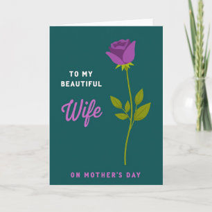 Modern Rose Mothers Day Card