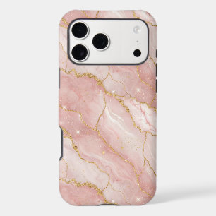 Modern Rose Quartz Marble Gold