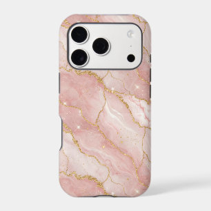 Modern Rose Quartz Marble Gold