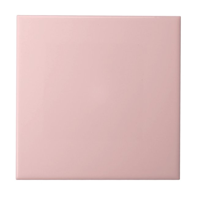 Modern Rose Quartz  Pink Plain Solid Colour Ceramic Tile (Front)