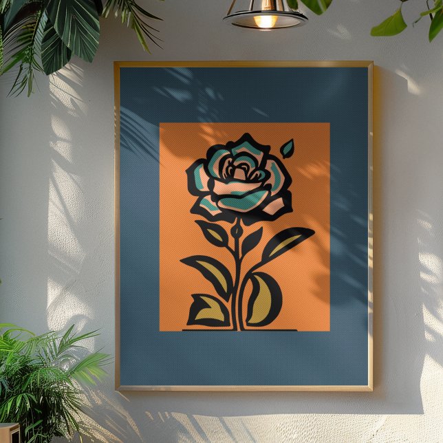 Modern Rose Revival: Bold Graphic Poster (Creator Uploaded)