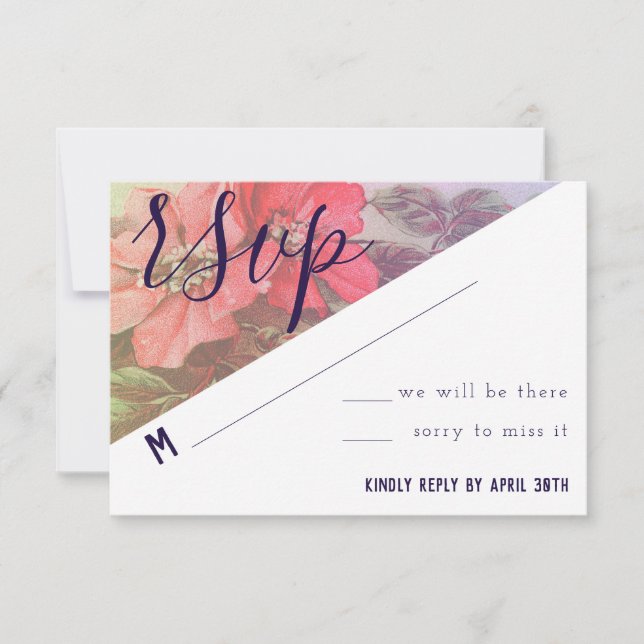 Modern Rose RSVP Card (Front)
