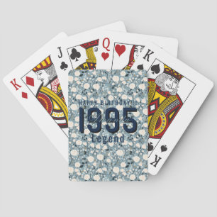 Modern Rose Themed Wife’S Birthday Playing Cards