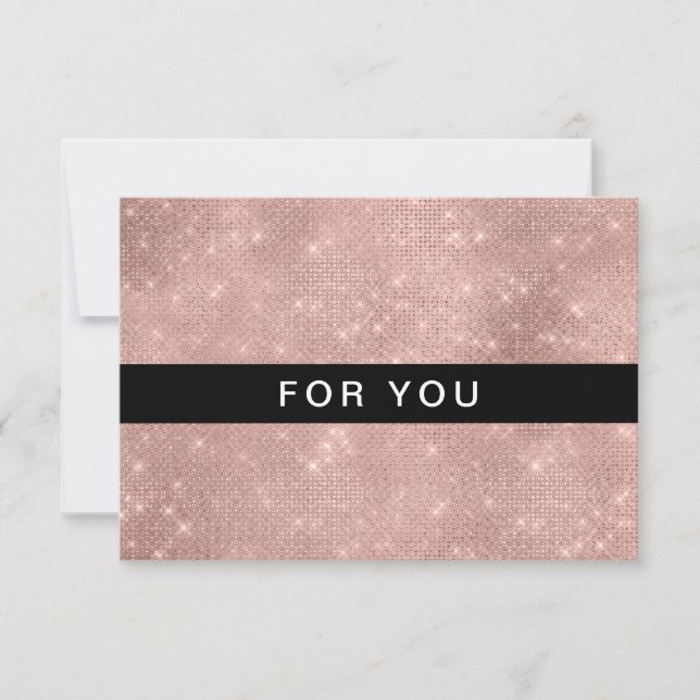 Modern Rosegold Glitter Gift Certificates (Front)