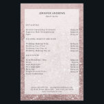 Modern Rosegold Glitter Salon Price List  Flyer<br><div class="desc">Modern,  rosegold,  glitter,  salon,  price list flyer. Edit your product in a few minutes by adding your data. You can change the font/colour/position by "further personalisation".</div>