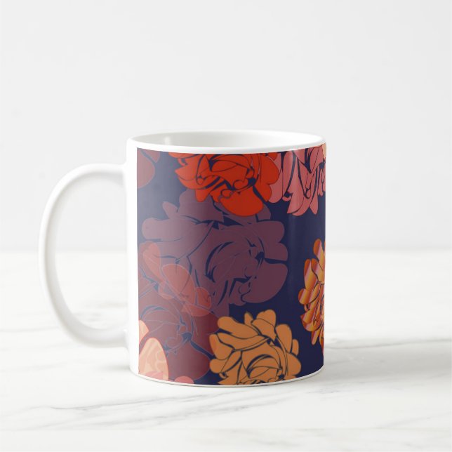 Modern roses coffee mug (Left)