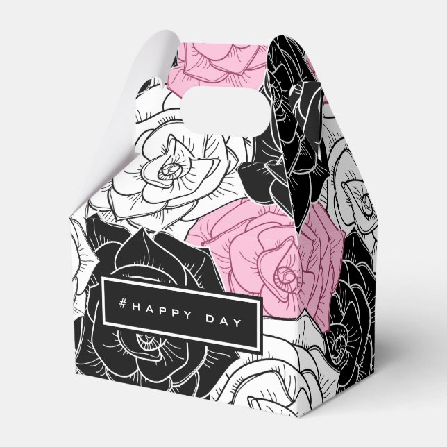 Modern roses favour box (Front Side)